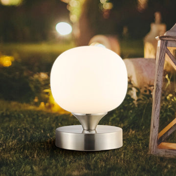 Owen 6.13" Bohemian Farmhouse Iron Rechargeable Integrated LED Table Lamp - JONATHAN Y